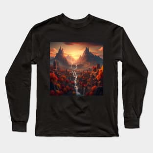 Autumn Mountains Landscape Long Sleeve T-Shirt